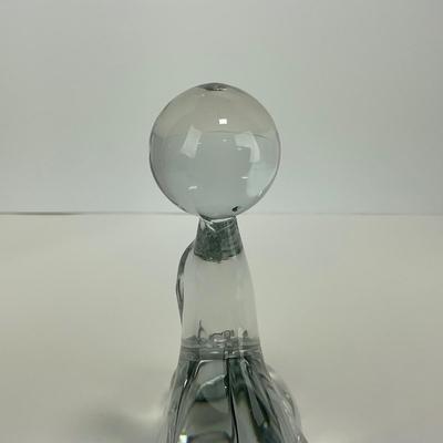 -166- VIKING | Clear Glass Crystal Seal Balancing Ball Figure