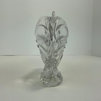 -168- HEISEY | Crystal Chanticleer Rooster Vase