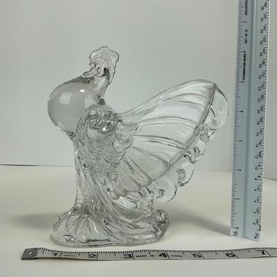 -168- HEISEY | Crystal Chanticleer Rooster Vase