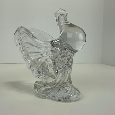 -168- HEISEY | Crystal Chanticleer Rooster Vase