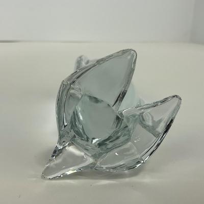 -171- VIKING | Clear Glass Mid Century Penguin Figure | Marked