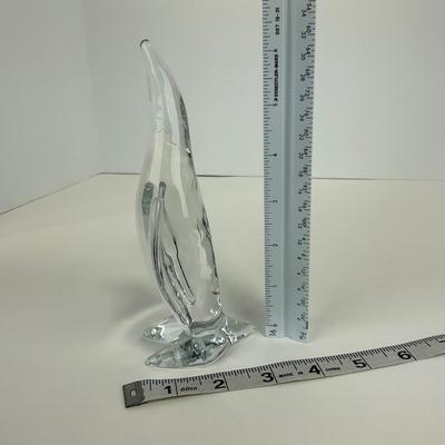 -171- VIKING | Clear Glass Mid Century Penguin Figure | Marked