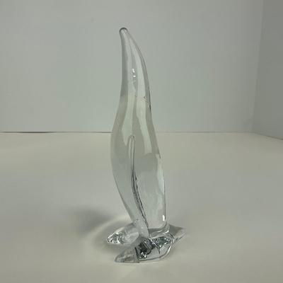 -171- VIKING | Clear Glass Mid Century Penguin Figure | Marked