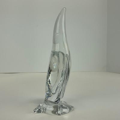 -171- VIKING | Clear Glass Mid Century Penguin Figure | Marked