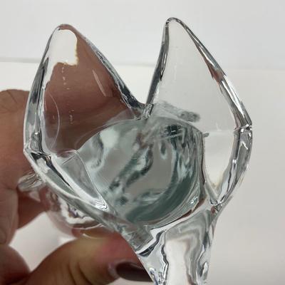 -171- VIKING | Clear Glass Mid Century Penguin Figure | Marked