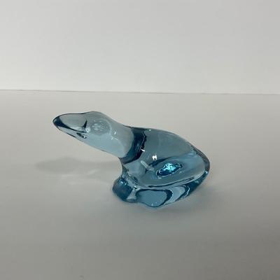 -172- FOSTORIA | Light blue Frog Figure | Marked