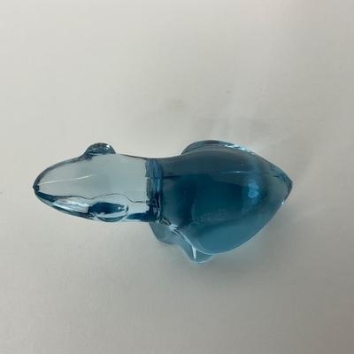 -172- FOSTORIA | Light blue Frog Figure | Marked