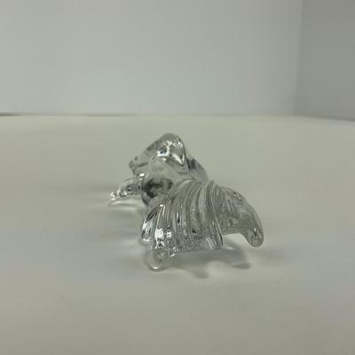 -173- ART GLASS | Clear Glass Gold Fish Figure