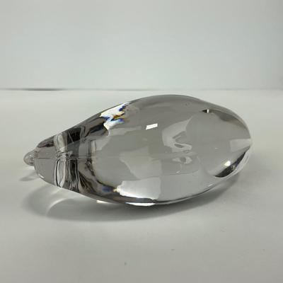 -174- ART GLASS | Clear Glass Swan Figure