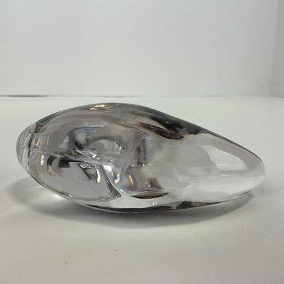 -174- ART GLASS | Clear Glass Swan Figure