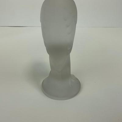 -176- COLLECTIBLE | Frosted Clear Glass Crane Figure