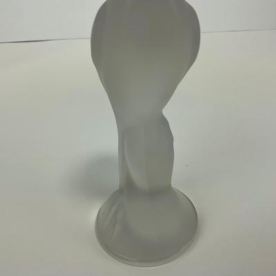 -176- COLLECTIBLE | Frosted Clear Glass Crane Figure