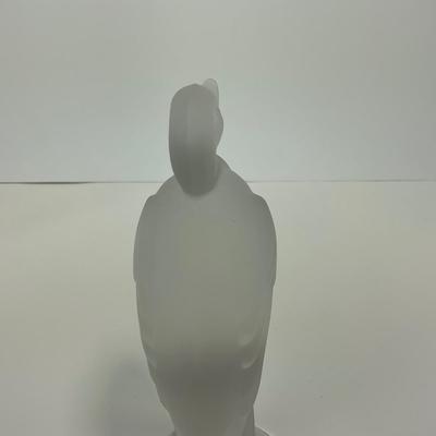 -176- COLLECTIBLE | Frosted Clear Glass Crane Figure