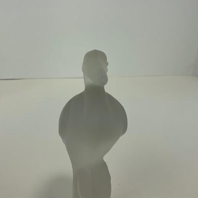 -176- COLLECTIBLE | Frosted Clear Glass Crane Figure
