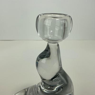 -178- VIKING | Clear Glass Seal Balancing Ball Candle Holder