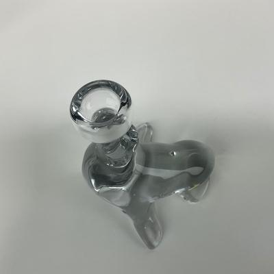 -178- VIKING | Clear Glass Seal Balancing Ball Candle Holder