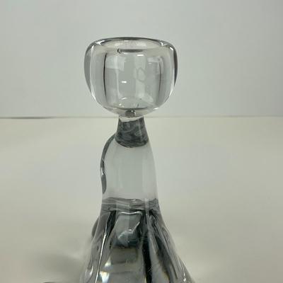 -178- VIKING | Clear Glass Seal Balancing Ball Candle Holder