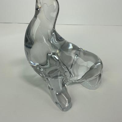 -178- VIKING | Clear Glass Seal Balancing Ball Candle Holder
