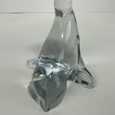 -178- VIKING | Clear Glass Seal Balancing Ball Candle Holder