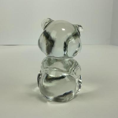 -180- FENTON | Clear Glass Bear Figure | Marked