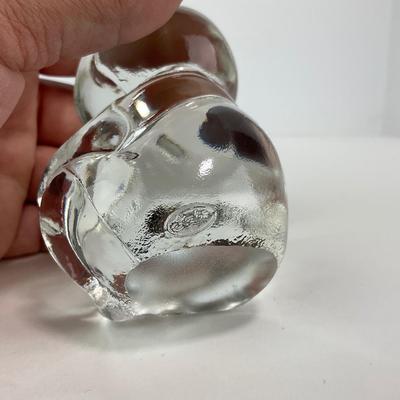 -180- FENTON | Clear Glass Bear Figure | Marked