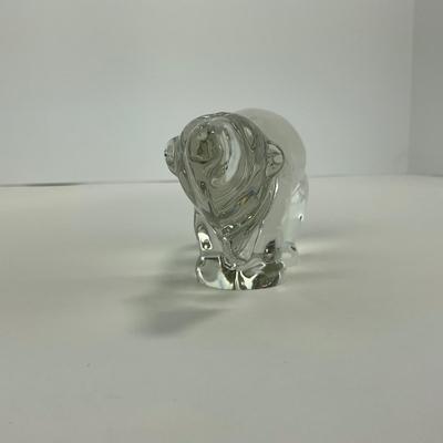-181- ART GLASS | Clear Glass Polar Bear Figure