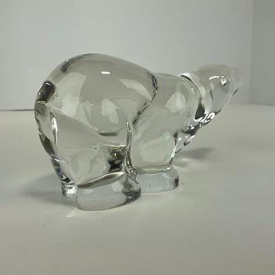 -181- ART GLASS | Clear Glass Polar Bear Figure