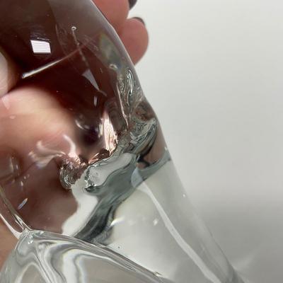 -182- VIKING | By Dalzell Clear Glass Cat | Marked