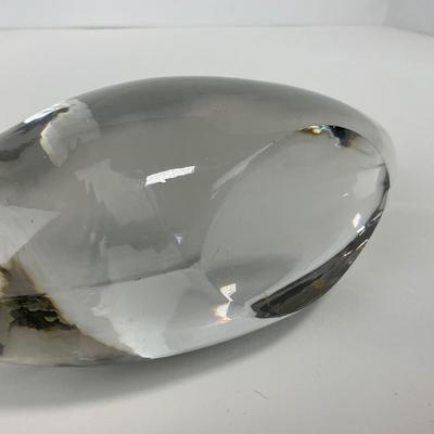 -184- ART GLASS | Clear Glass Swan Figure