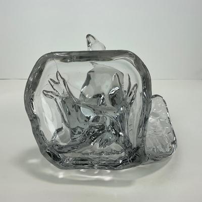 -185- CAMBRIDGE | Clear Glass Eagle Bookend