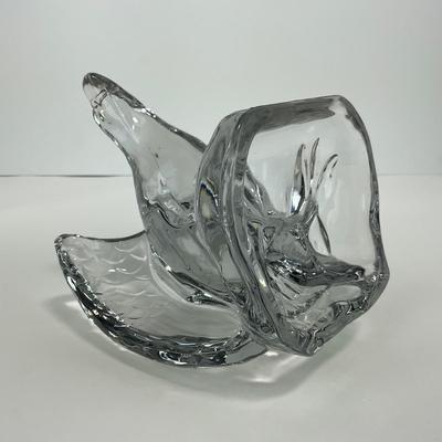 -185- CAMBRIDGE | Clear Glass Eagle Bookend