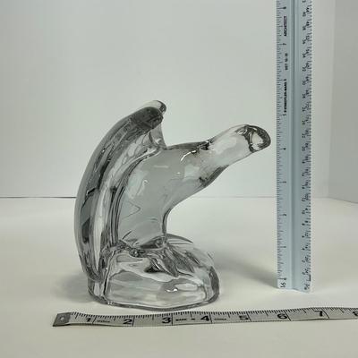 -185- CAMBRIDGE | Clear Glass Eagle Bookend