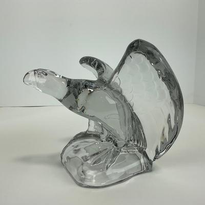 -185- CAMBRIDGE | Clear Glass Eagle Bookend