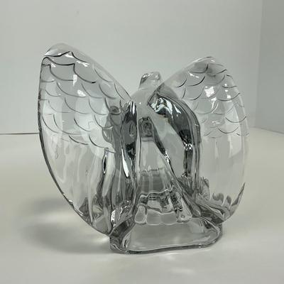 -185- CAMBRIDGE | Clear Glass Eagle Bookend