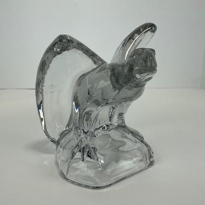 -185- CAMBRIDGE | Clear Glass Eagle Bookend