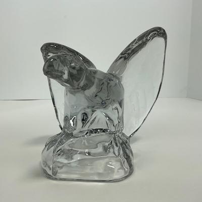 -185- CAMBRIDGE | Clear Glass Eagle Bookend