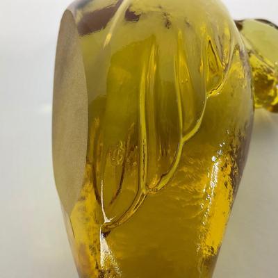 -186- HEISEY | By Imperial Sunshine Yellow Momma Wood Duck & Ducklings | Marked
