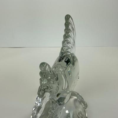 -187- HEISEY | Clear Glass Angel Fish Bookend