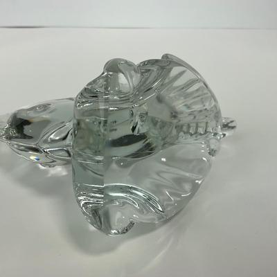 -187- HEISEY | Clear Glass Angel Fish Bookend