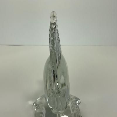 -187- HEISEY | Clear Glass Angel Fish Bookend