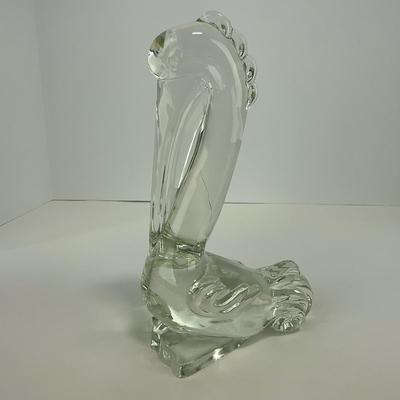 -188- PADEN CITY | Clear Glass Pelican Figure
