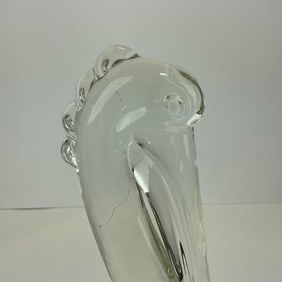 -188- PADEN CITY | Clear Glass Pelican Figure