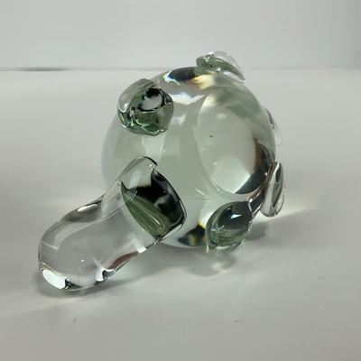 -190- ART GLASS | Clear Glass Turtle Figure