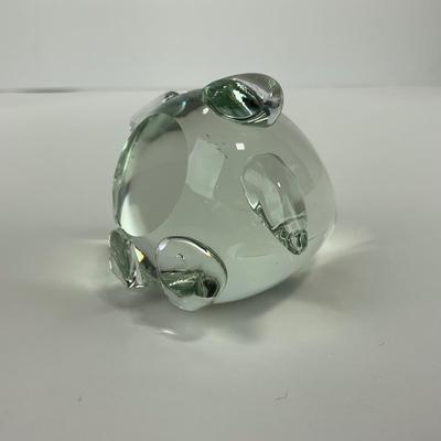 -190- ART GLASS | Clear Glass Turtle Figure