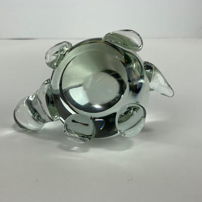 -190- ART GLASS | Clear Glass Turtle Figure