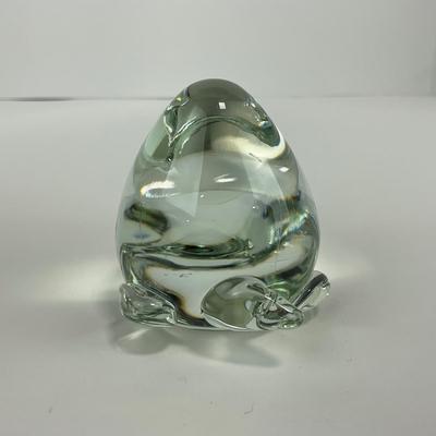-190- ART GLASS | Clear Glass Turtle Figure