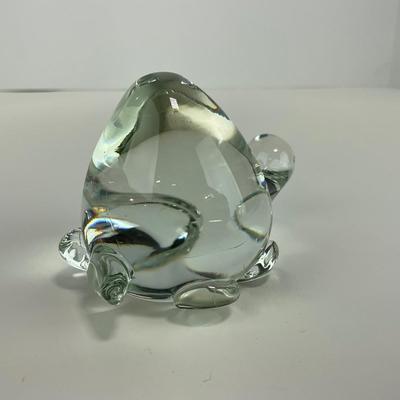 -190- ART GLASS | Clear Glass Turtle Figure