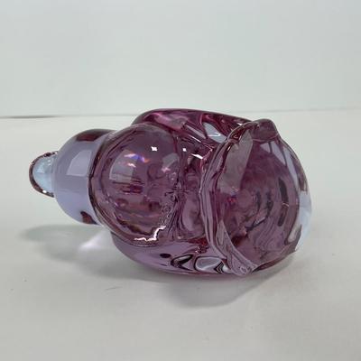 -191- HEISEY | By Imperial Lavender Ice Hen Figure | Marked