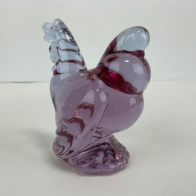 -191- HEISEY | By Imperial Lavender Ice Hen Figure | Marked