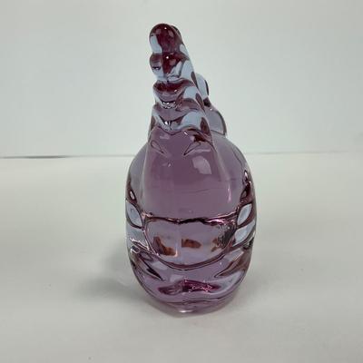 -191- HEISEY | By Imperial Lavender Ice Hen Figure | Marked